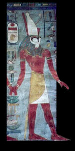A Wall Mural of Horus (Heru) as the Younger